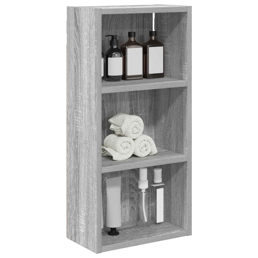 Badkamer wandkast met plank Grijze Sonoma 30 x 16 x 62,5 cm