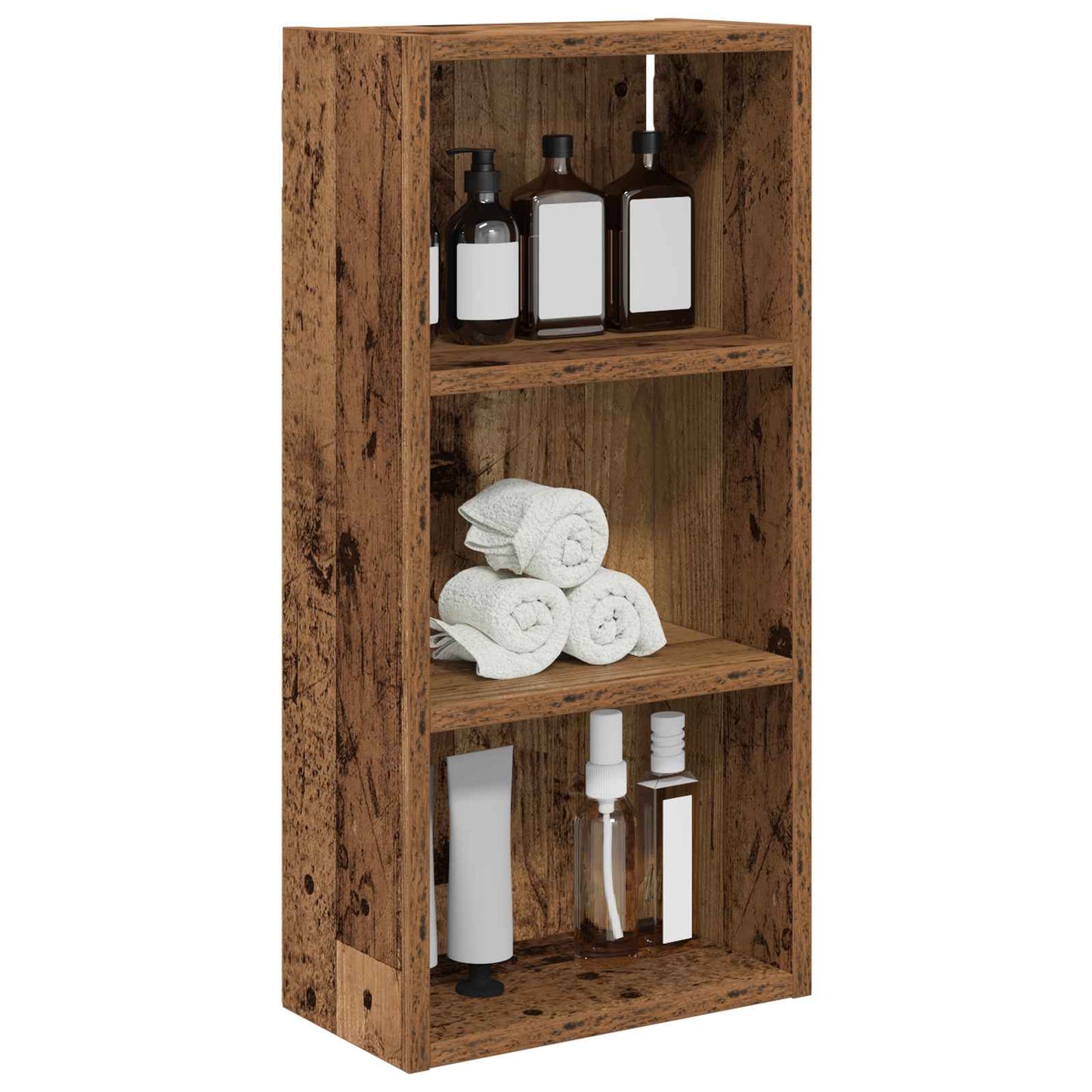 Badkamer wandkast Oudhout 30 x 16 x 62,5 cm Geconstrueerd hout