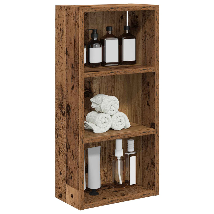 Badkamer wandkast Oudhout 30 x 16 x 62,5 cm Geconstrueerd hout