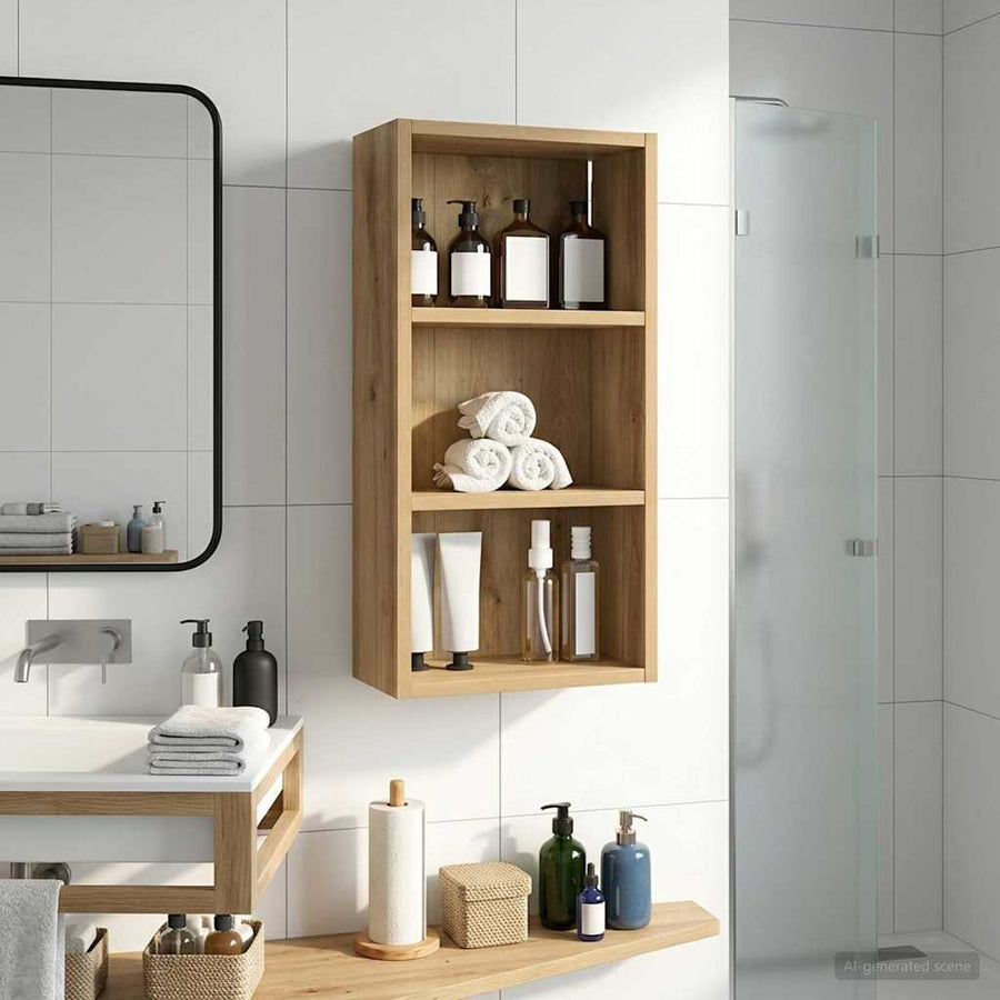Badkamer wandkast Ambachtelijk eiken 30 x 16 x 62,5 cm
