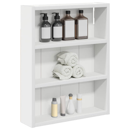 Badkamer wandkast Wit 40 x 10 x 50 cm Geconstrueerd hout