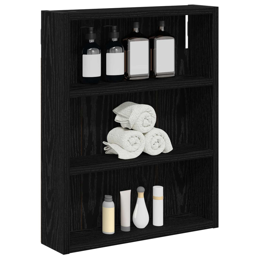 Badkamer wandkast Zwarte Eik 40 x 10 x 50 cm Geconstrueerd hout