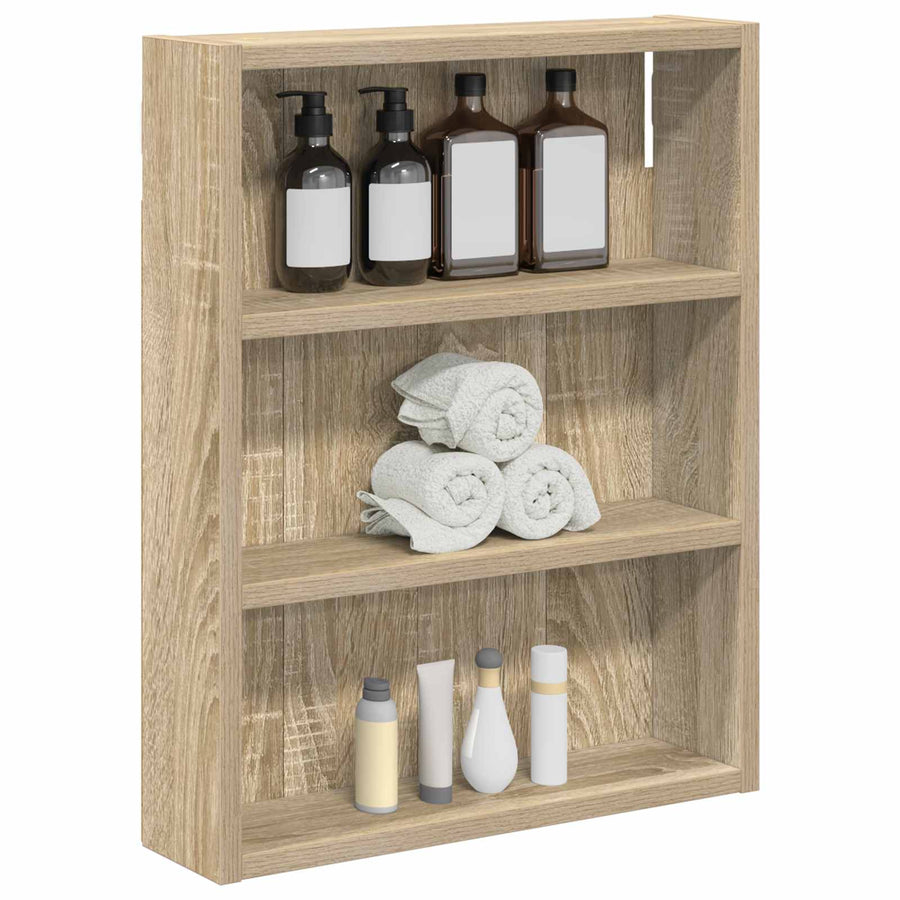 Badkamer wandkast met plank Sonoma Eiken 40 x 10 x 50 cm