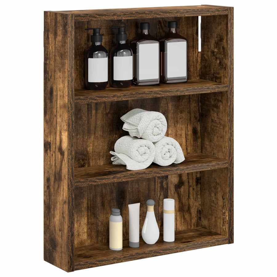 Badkamer wandkast met plank Gerookte Eik 40 x 10 x 50 cm