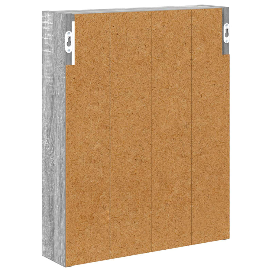 Badkamer wandkast met plank Grijze Sonoma 40 x 10 x 50 cm