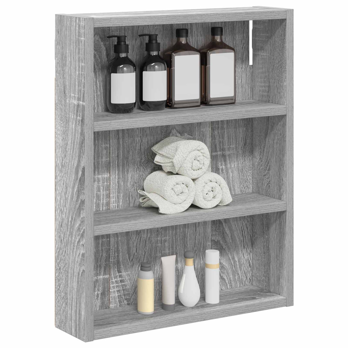 Badkamer wandkast met plank Grijze Sonoma 40 x 10 x 50 cm