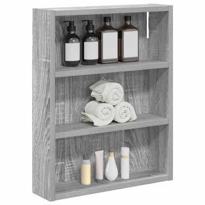Badkamer wandkast met plank Grijze Sonoma 40 x 10 x 50 cm