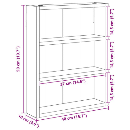Badkamer wandkast Oudhout 40 x 10 x 50 cm Geconstrueerd hout