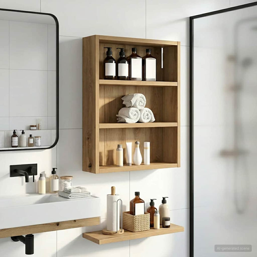 Badkamer wandkast met plank Ambachtelijk eiken 40 x 10 x 50 cm