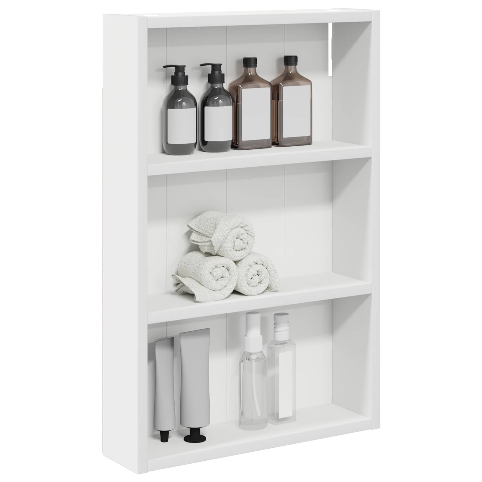Badkamer wandkast Wit 40 x 10 x 60,5 cm Geconstrueerd hout