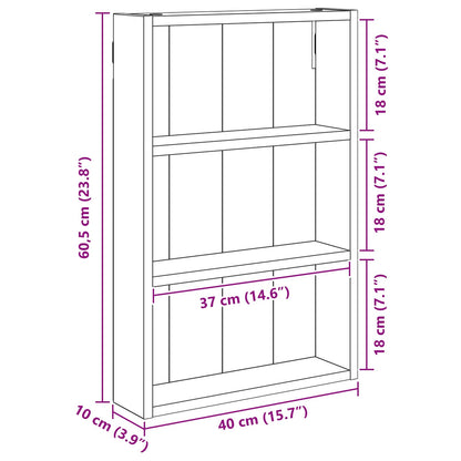 Badkamer wandkast Wit 40 x 10 x 60,5 cm Geconstrueerd hout