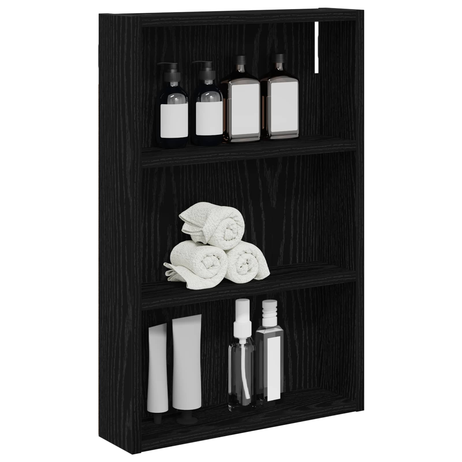Badkamer wandkast met plank Zwarte Eik 40 x 10 x 60,5 cm