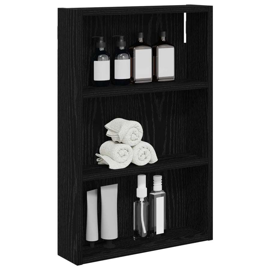 Badkamer wandkast met plank Zwarte Eik 40 x 10 x 60,5 cm