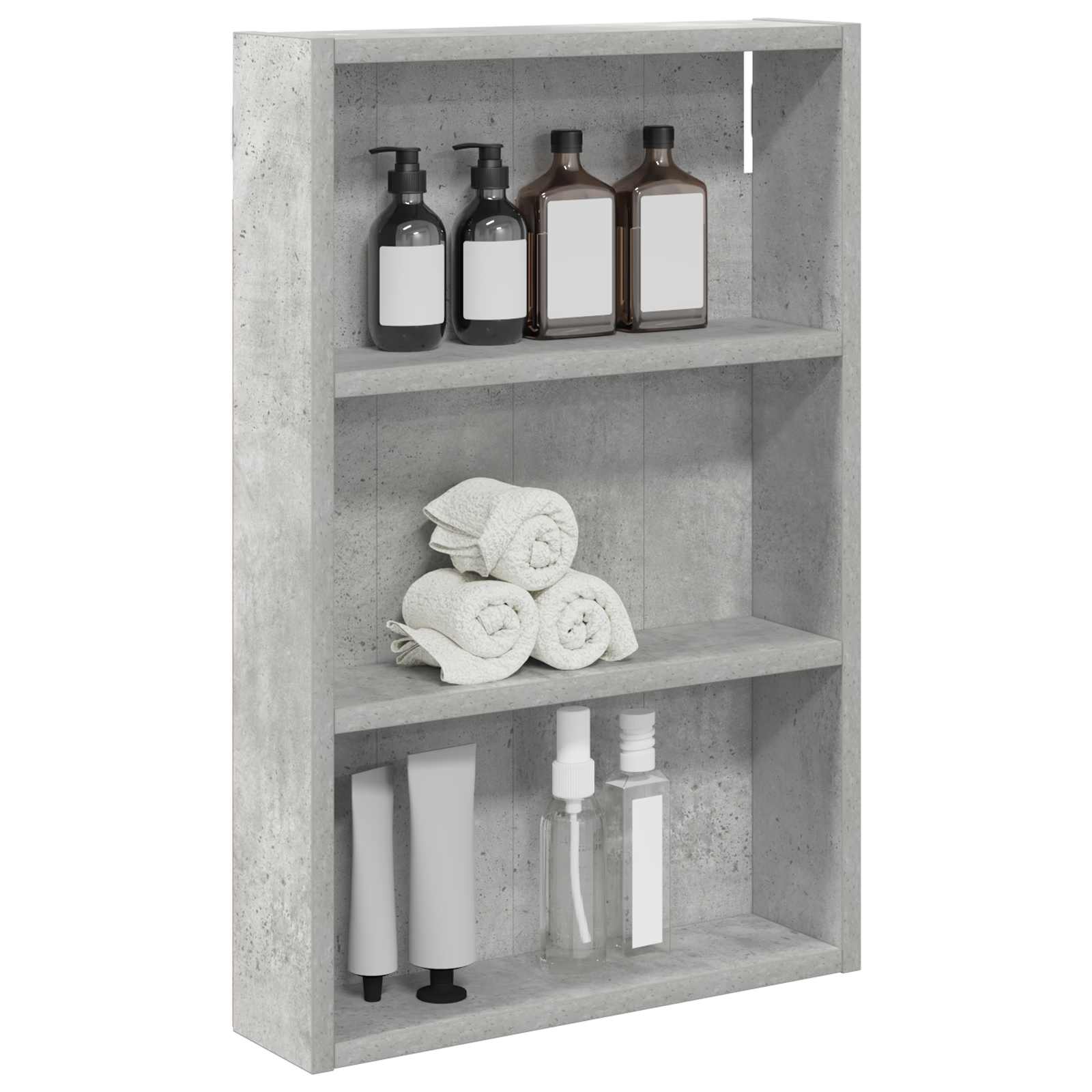 Badkamer wandkast met plank Beton Grijs 40 x 10 x 60,5 cm