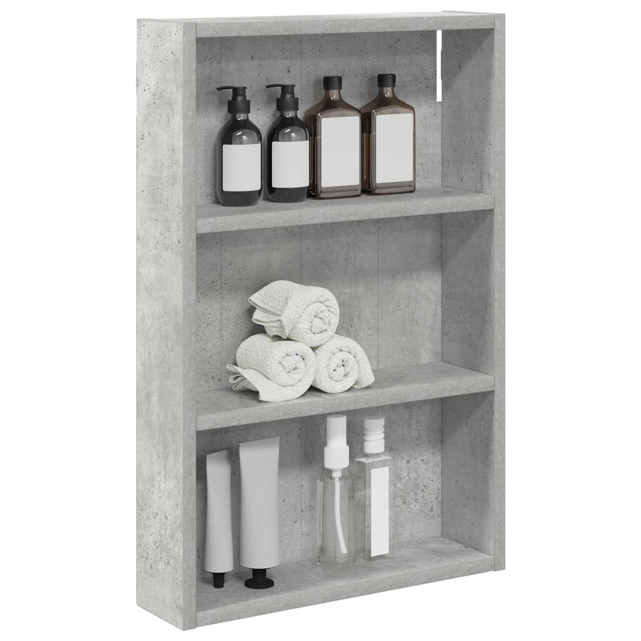 Badkamer wandkast met plank Beton Grijs 40 x 10 x 60,5 cm