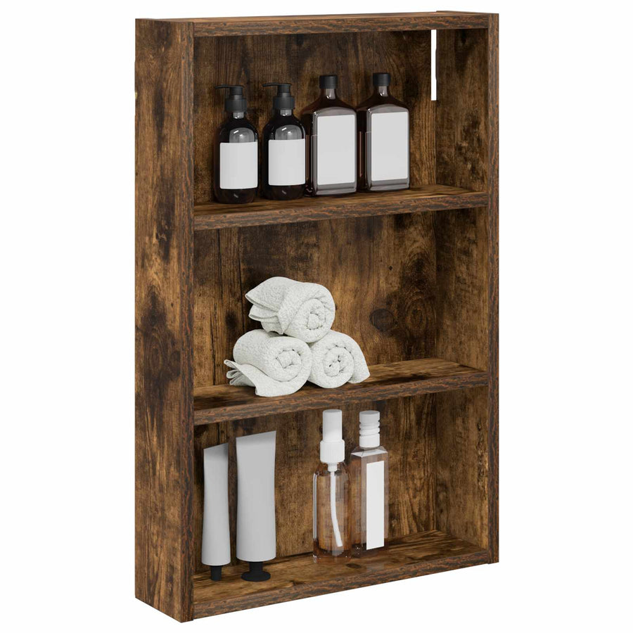 Badkamer wandkast met plank Gerookte Eik 40 x 10 x 60,5 cm