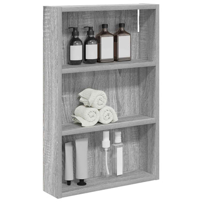Badkamer wandkast met plank Grijze Sonoma 40 x 10 x 60,5 cm