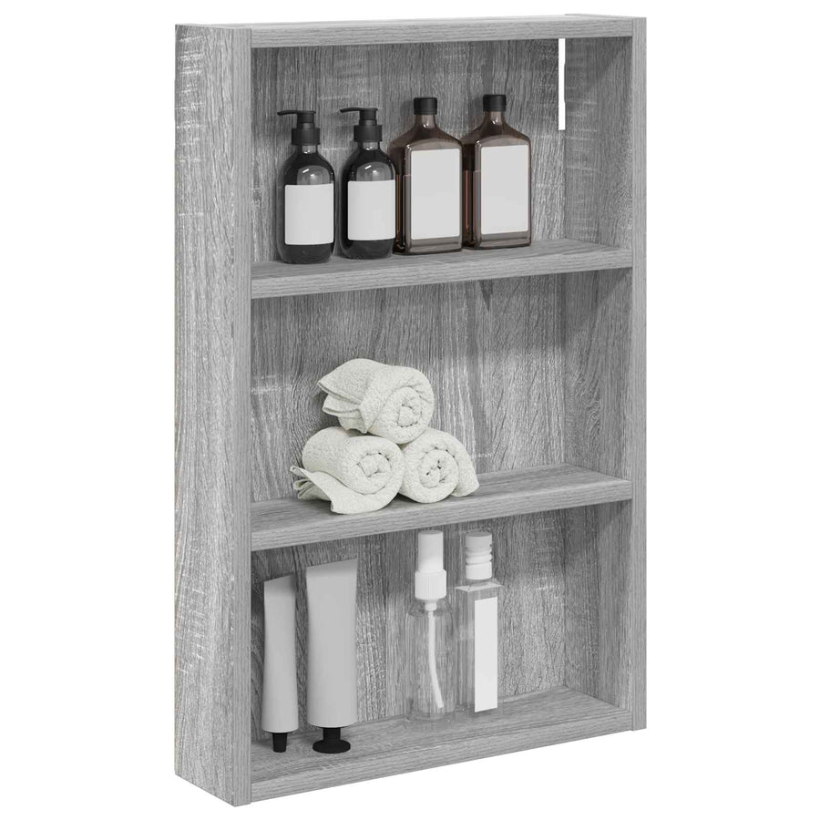 Badkamer wandkast met plank Grijze Sonoma 40 x 10 x 60,5 cm