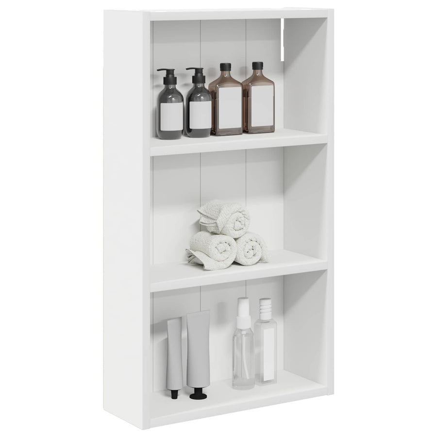 Badkamer wandkast Wit 40 x 14 x 70 cm Geconstrueerd hout