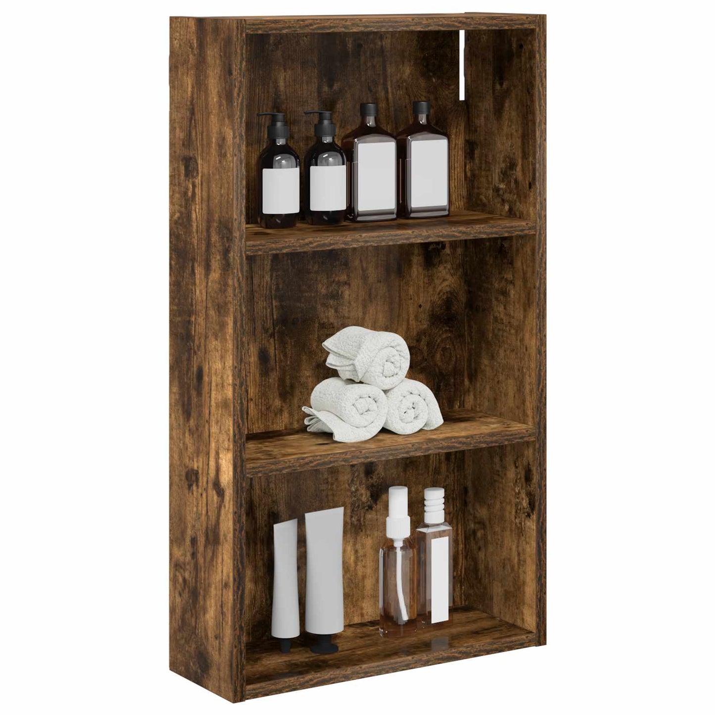 Badkamer wandkast met plank Gerookte Eik 40 x 14 x 70 cm