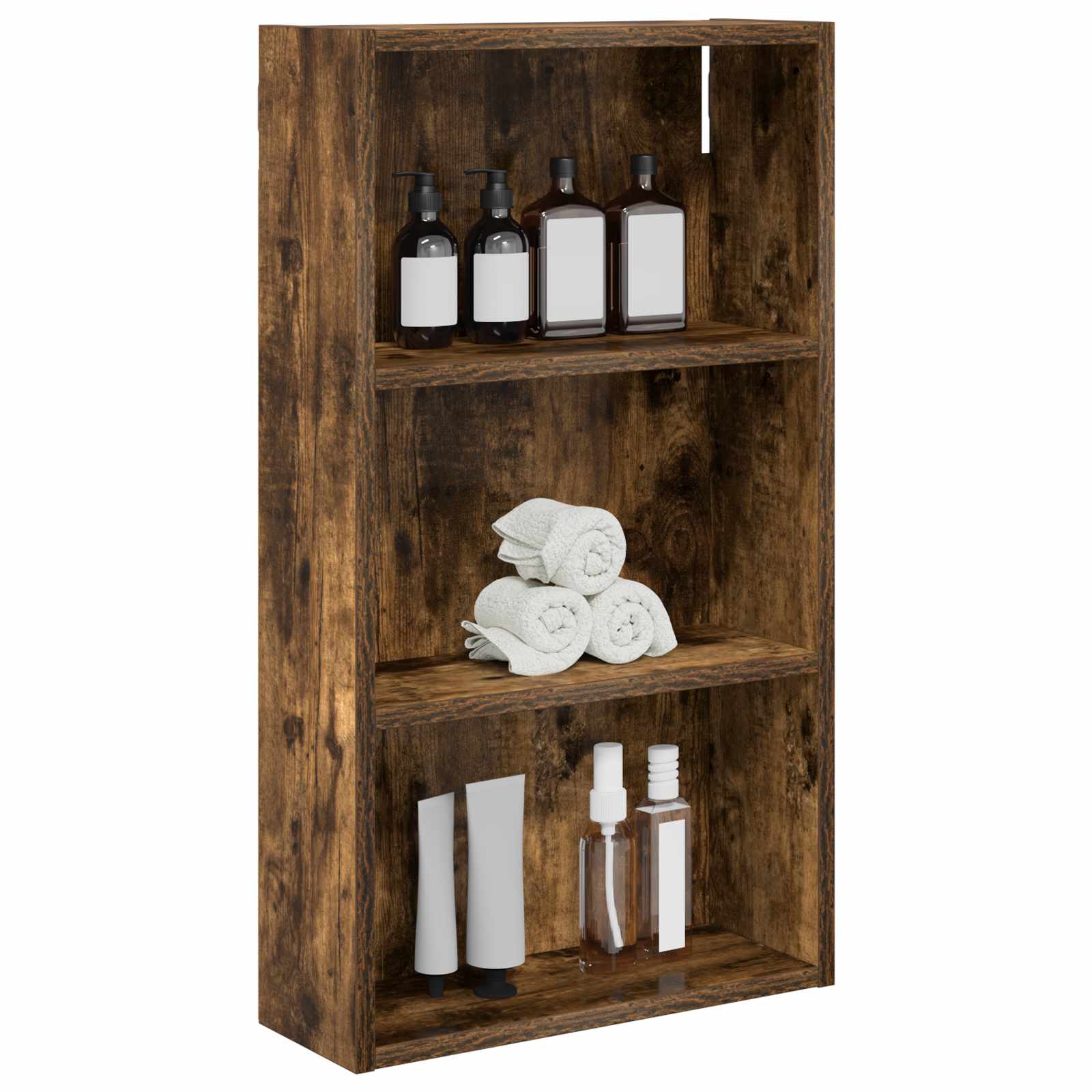 Badkamer wandkast met plank Gerookte Eik 40 x 14 x 70 cm
