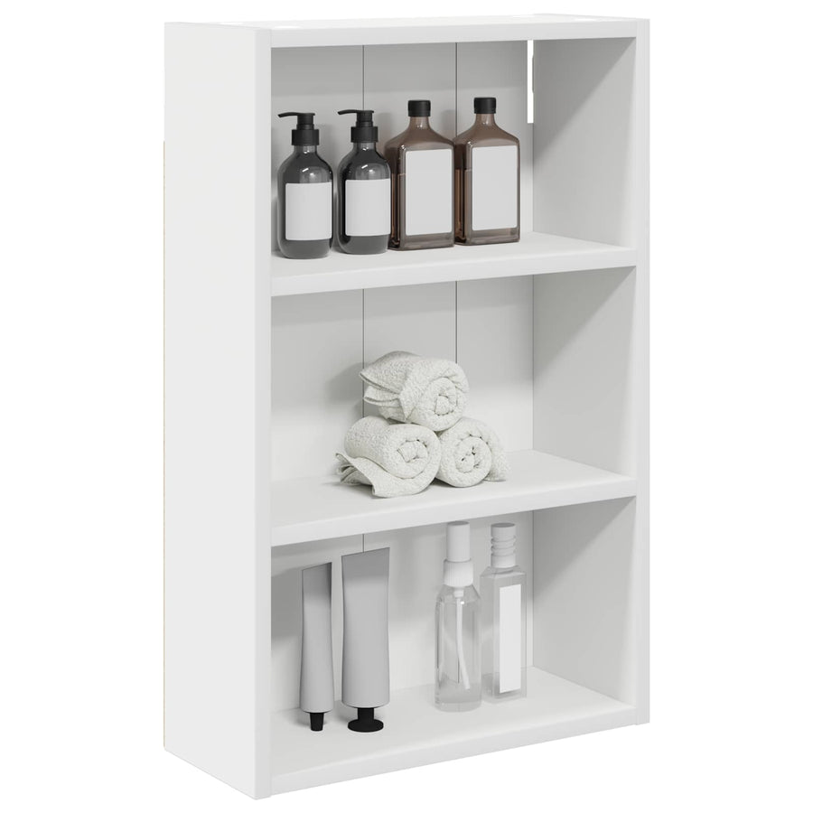 Badkamer wandkast Wit 40 x 16 x 62,5 cm Geconstrueerd hout