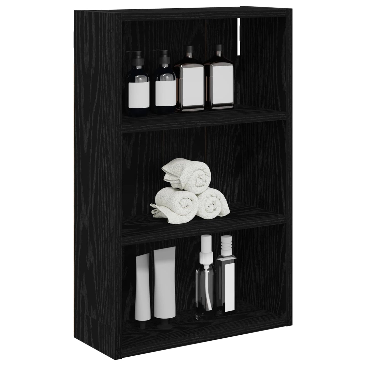 Badkamer wandkast met plank Zwarte Eik 40 x 16 x 62,5 cm