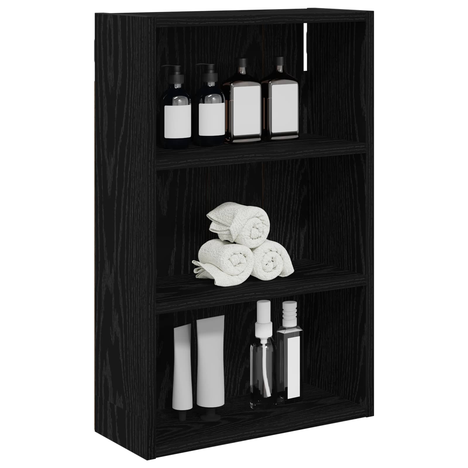 Badkamer wandkast met plank Zwarte Eik 40 x 16 x 62,5 cm