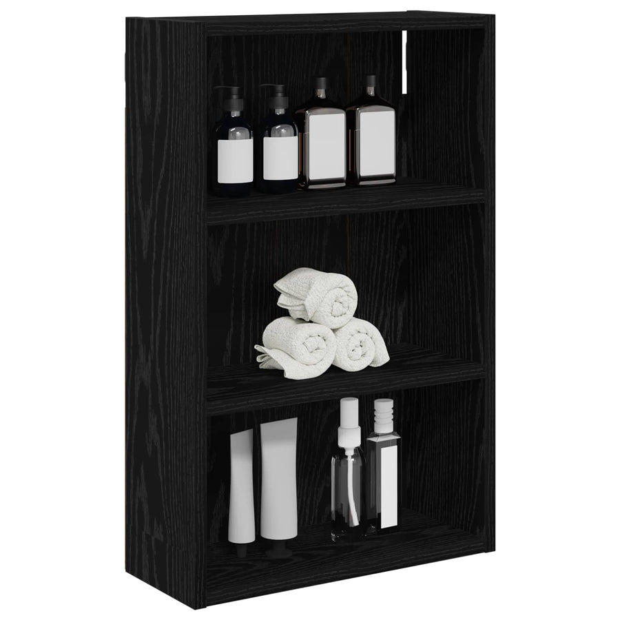 Badkamer wandkast met plank Zwarte Eik 40 x 16 x 62,5 cm