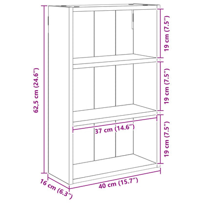 Badkamer wandkast met plank Zwarte Eik 40 x 16 x 62,5 cm