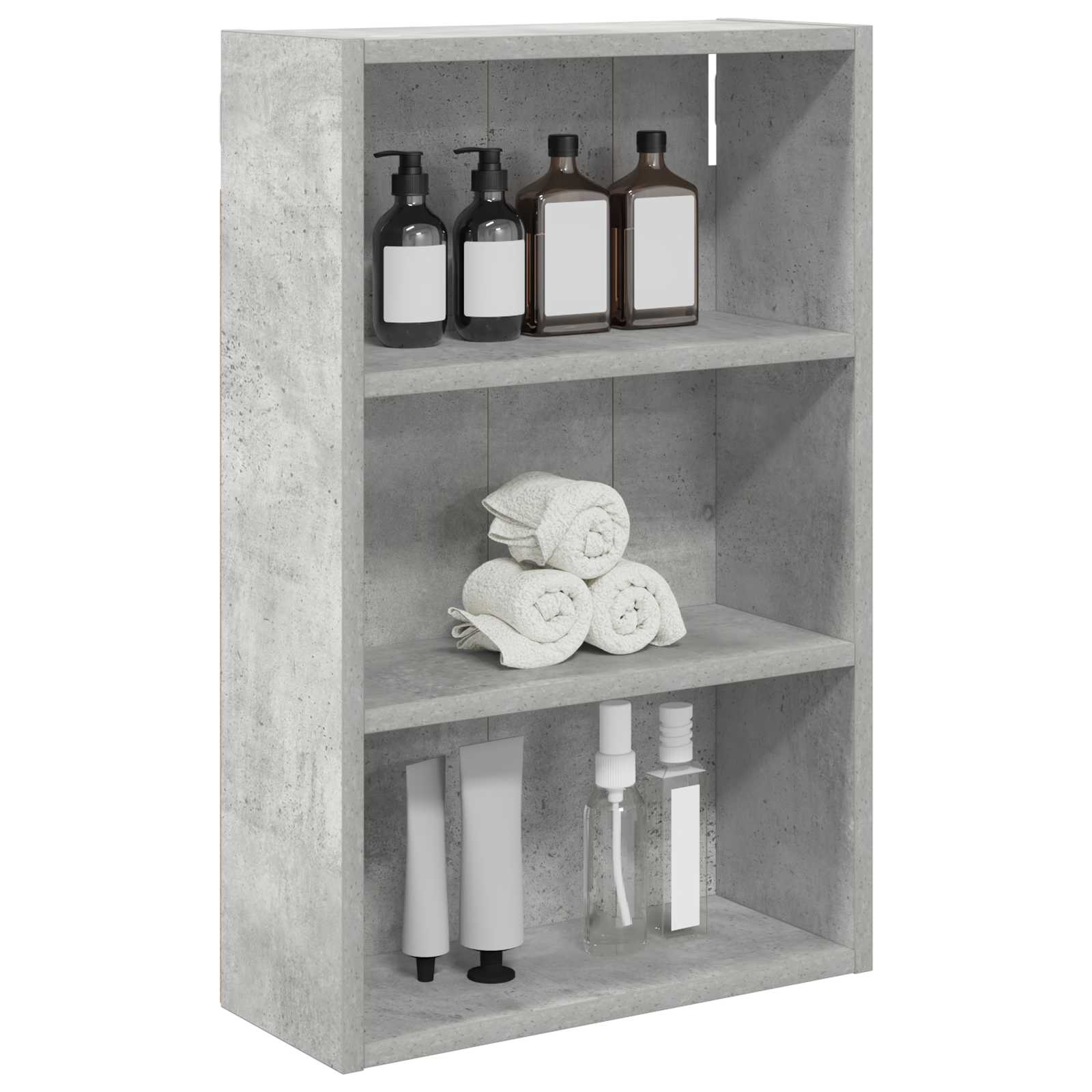 Badkamer wandkast met plank Beton Grijs 40 x 16 x 62,5 cm