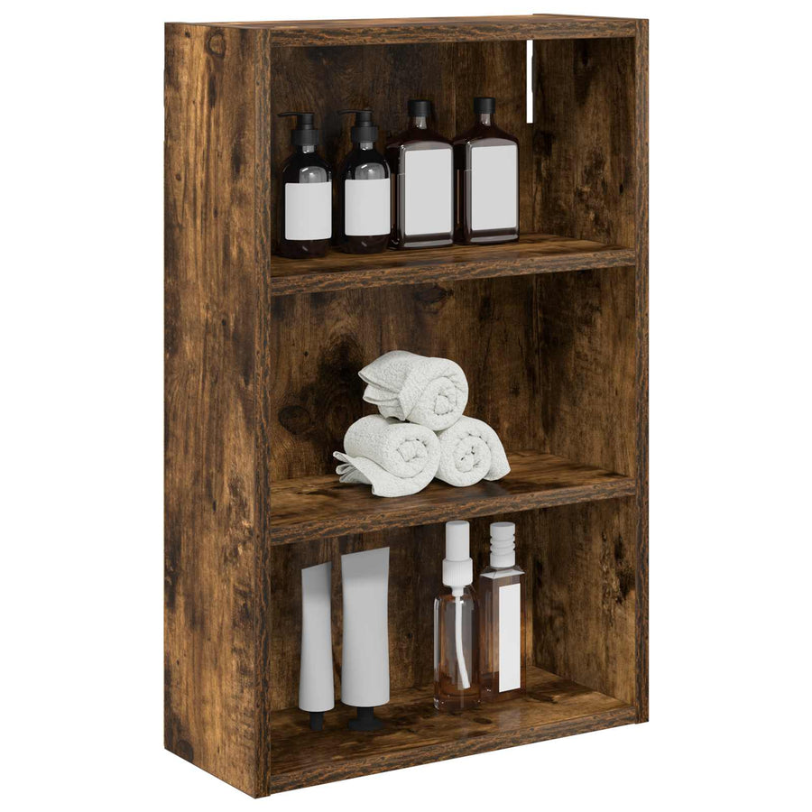 Badkamer wandkast met plank Gerookte Eik 40 x 16 x 62,5 cm