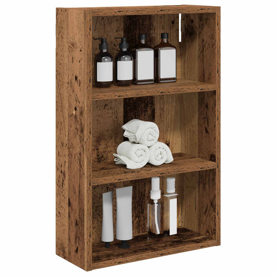 Badkamer wandkast Oudhout 40 x 16 x 62,5 cm Geconstrueerd hout