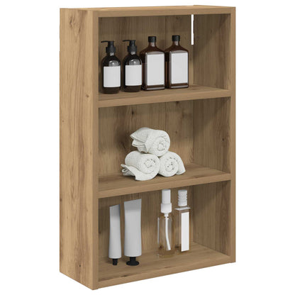 Badkamer wandkast met plank Artisanaal eiken 40 x 16 x 62,5 cm