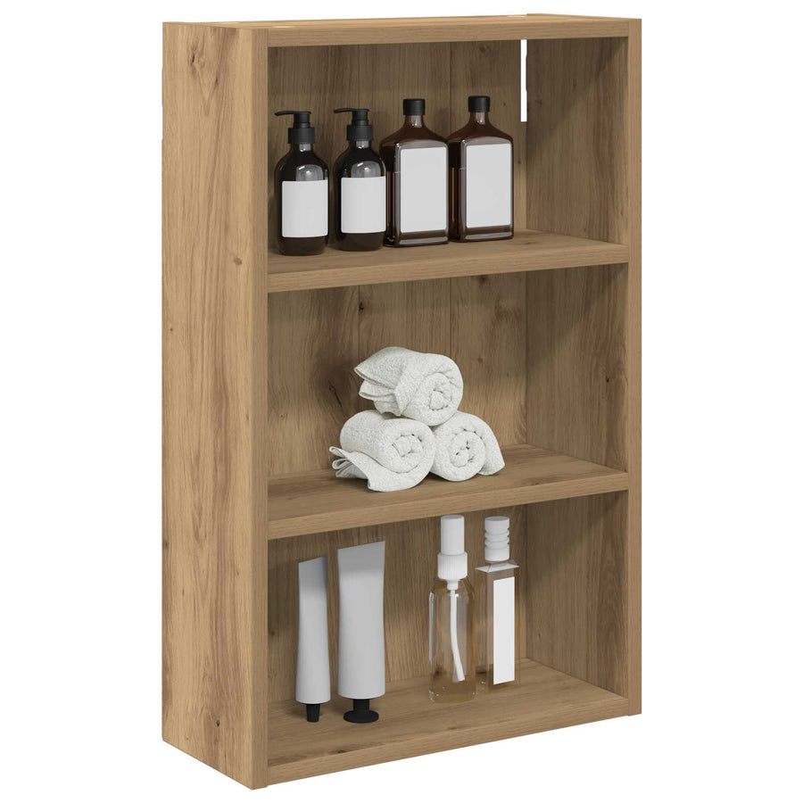Badkamer wandkast met plank Artisanaal eiken 40 x 16 x 62,5 cm