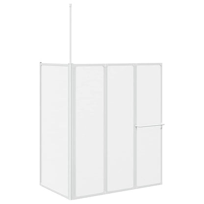 Bad Scheidingswand Mat 120 x 70 x 137 cm Aluminium & PP Paneel