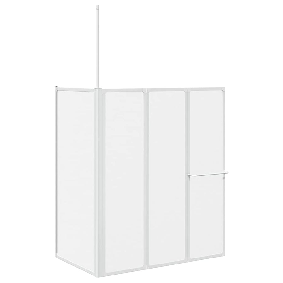 Bad Scheidingswand Mat 120 x 70 x 137 cm Aluminium & PP Paneel