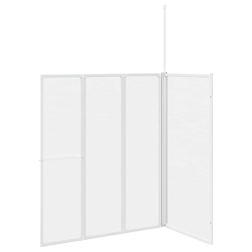 Bad Scheidingswand Mat 120 x 70 x 137 cm Aluminium & PP Paneel