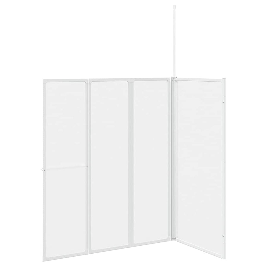 Bad Scheidingswand Mat 120 x 70 x 137 cm Aluminium & PP Paneel