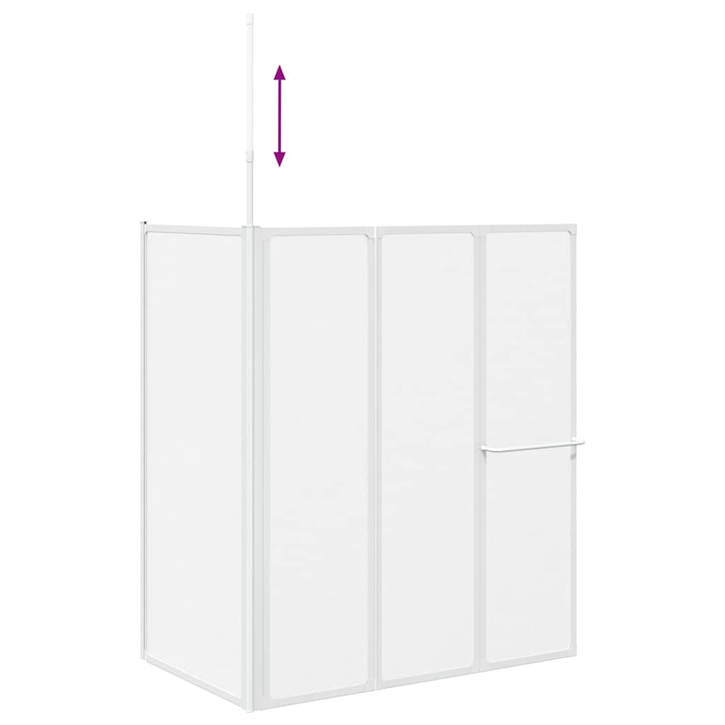 Bad Scheidingswand Mat 120 x 70 x 137 cm Aluminium & PP Paneel