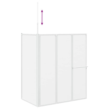 Bad Scheidingswand Mat 120 x 70 x 137 cm Aluminium & PP Paneel