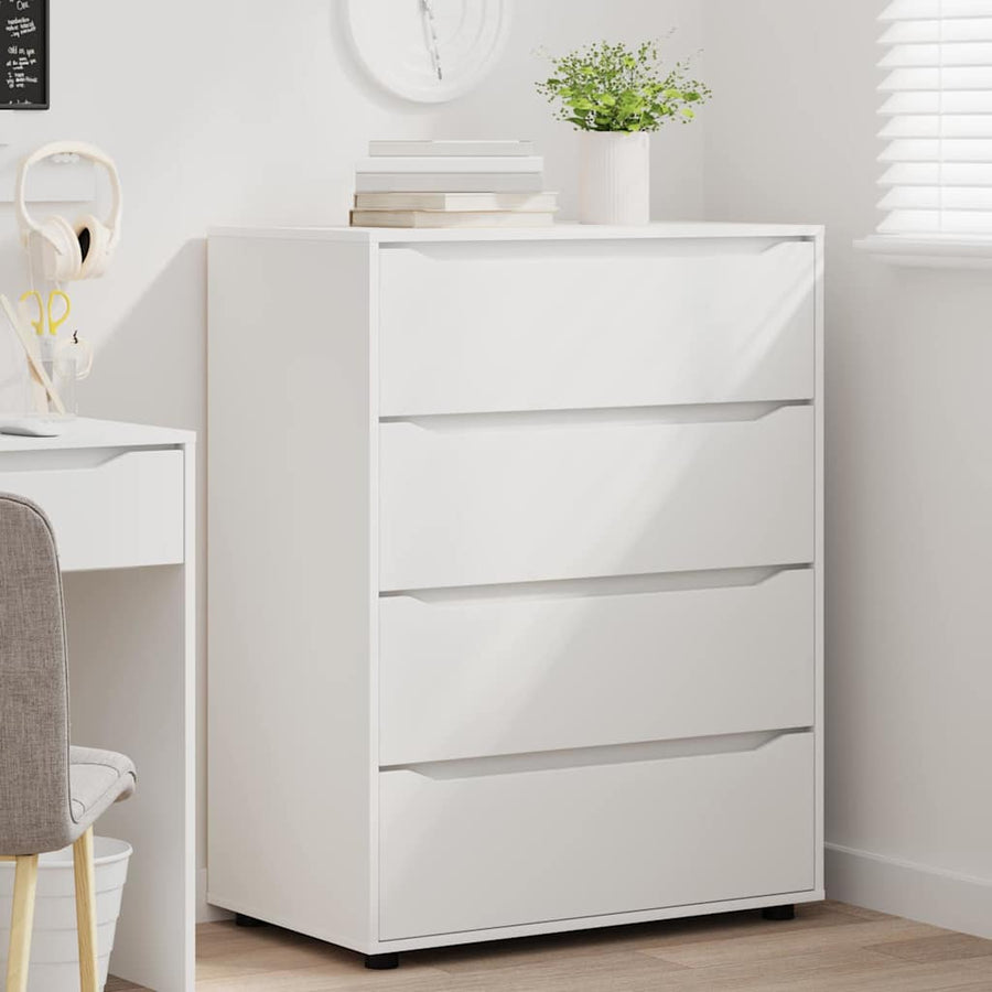 Opslagkasten 2 pcs Wit 80 x 48 x 105 cm Bewerkt hout