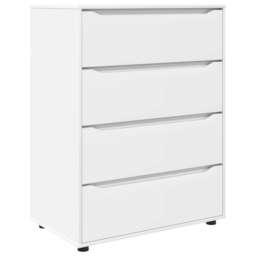 Opslagkasten 2 pcs Wit 80 x 48 x 105 cm Bewerkt hout