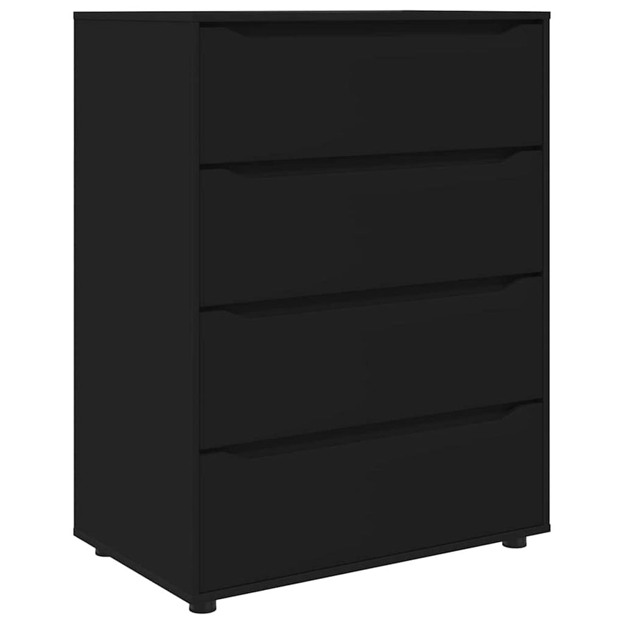 Opslagkasten 2 pcs Zwart 80 x 48 x 105 cm Bewerkt hout