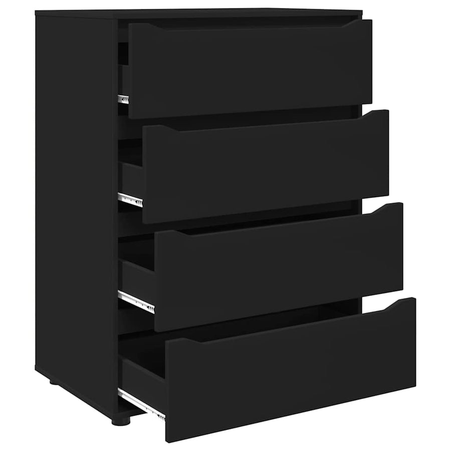 Opslagkasten 2 pcs Zwart 80 x 48 x 105 cm Bewerkt hout