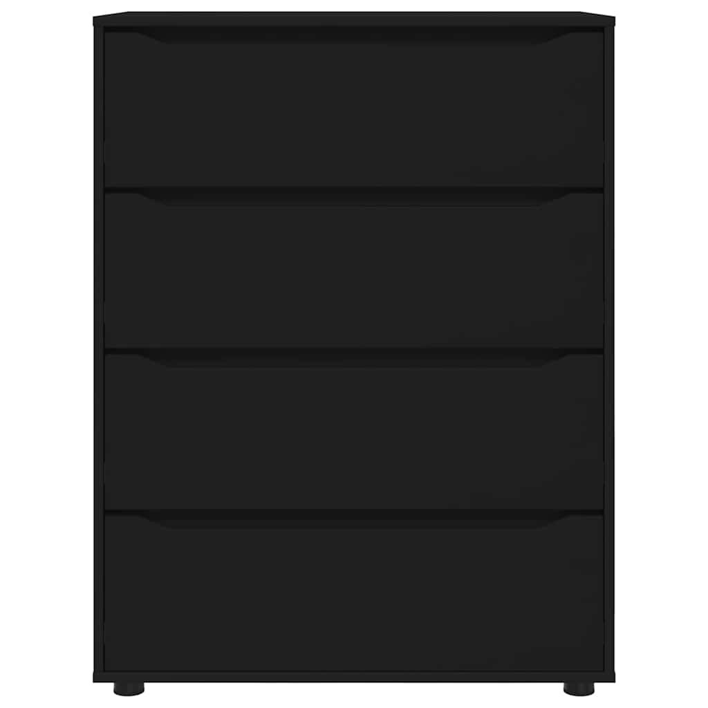 Opslagkasten 2 pcs Zwart 80 x 48 x 105 cm Bewerkt hout