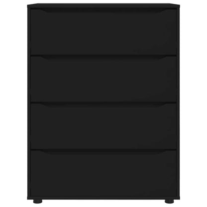 Opslagkasten 2 pcs Zwart 80 x 48 x 105 cm Bewerkt hout