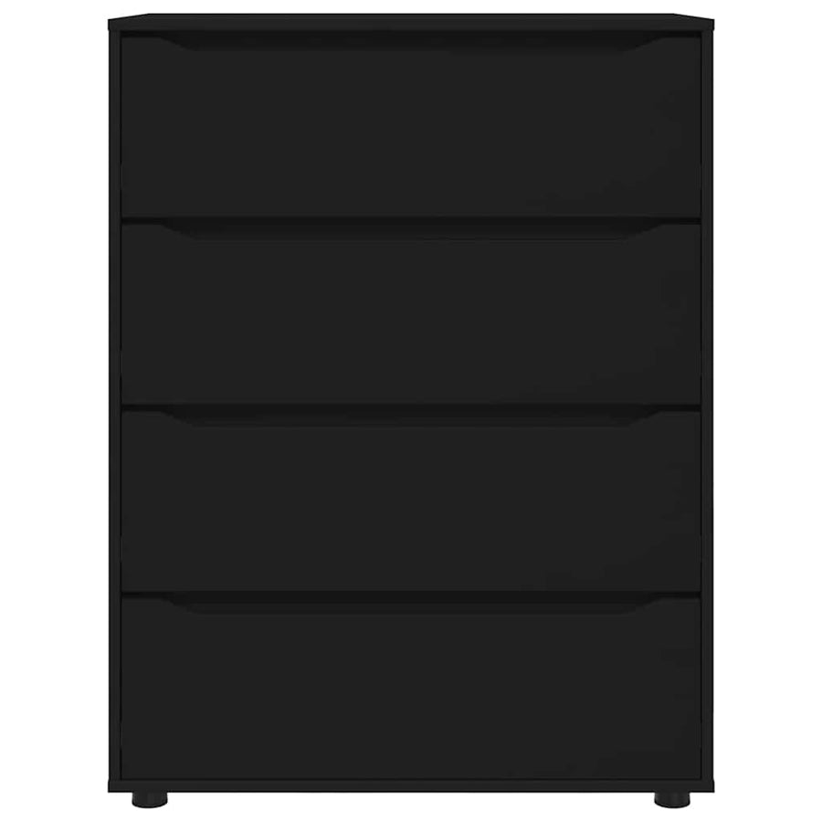 Opslagkasten 2 pcs Zwart 80 x 48 x 105 cm Bewerkt hout