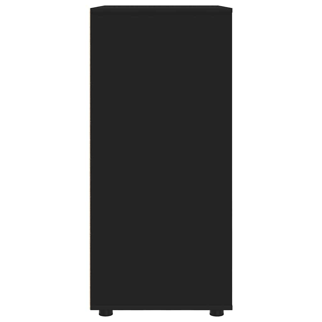Opslagkasten 2 pcs Zwart 80 x 48 x 105 cm Bewerkt hout