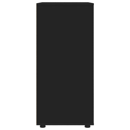 Opslagkasten 2 pcs Zwart 80 x 48 x 105 cm Bewerkt hout